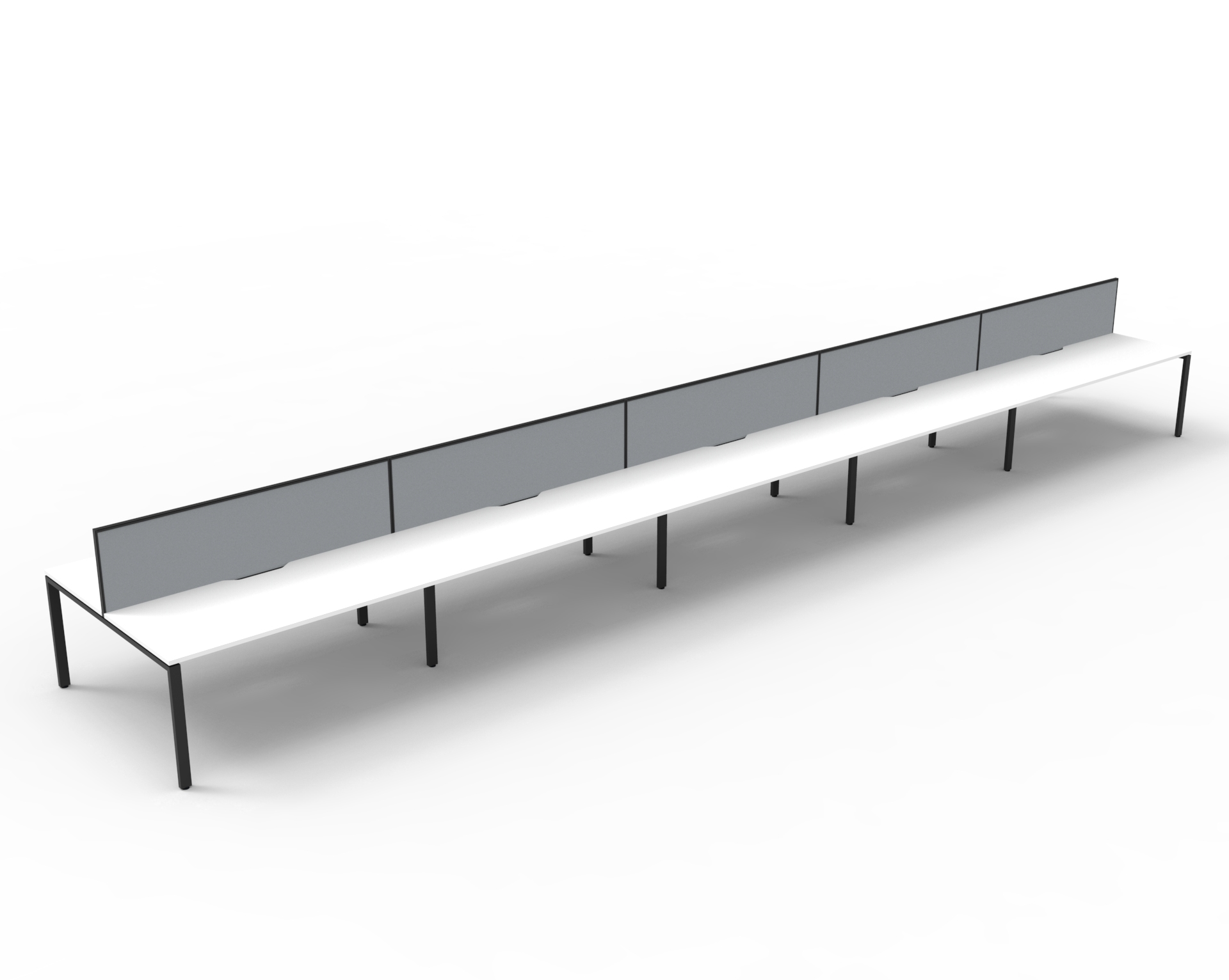 Profile 10 Person Double Sided Workstation - With Screen